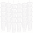 thumbnail image 1 of 30 Pack Reusable Plastic Cups With Straw Lids, 24oz Portable Straw Cups, Large Capacity Beverage Cups Suitable For Gatherings, Families, Schools, Offices, 1 of 8