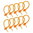 thumbnail image 1 of 30 Pack Reusable Zip Ties, 6 Inch Silicone Ties Bag Clips Neon Orange, 1 of 6
