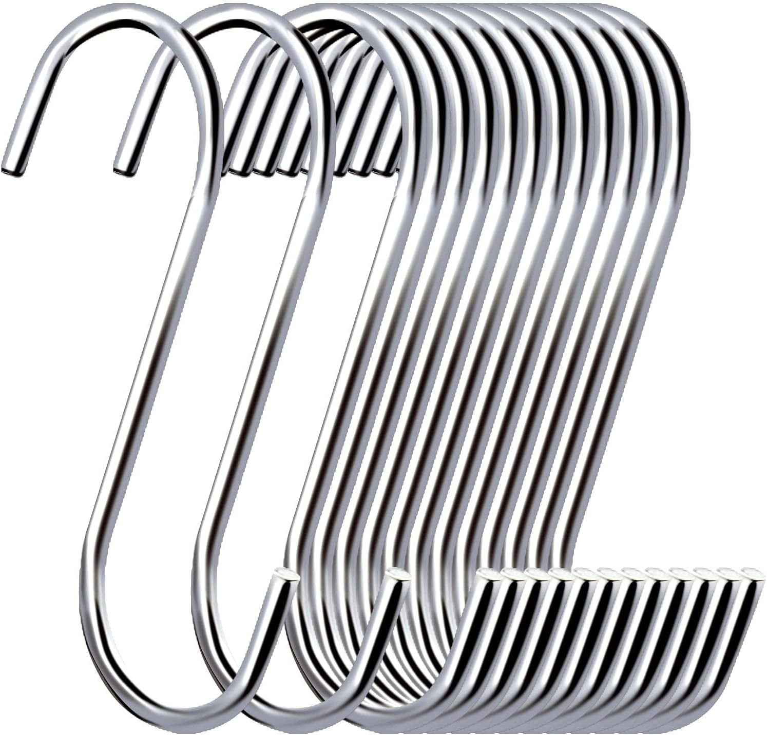 10 Pack S Shape Large Hooks Stainless Steel Metal Hangers S Hooks For...
