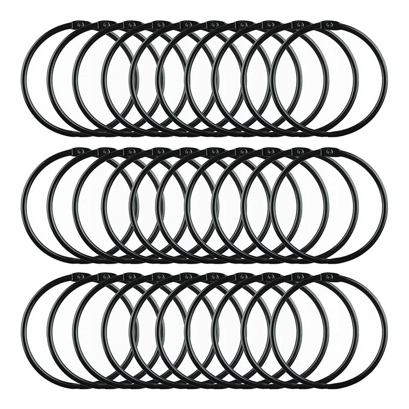 30 Pack Shower Curtain Rings, Circular Shower Curtain Hooks for