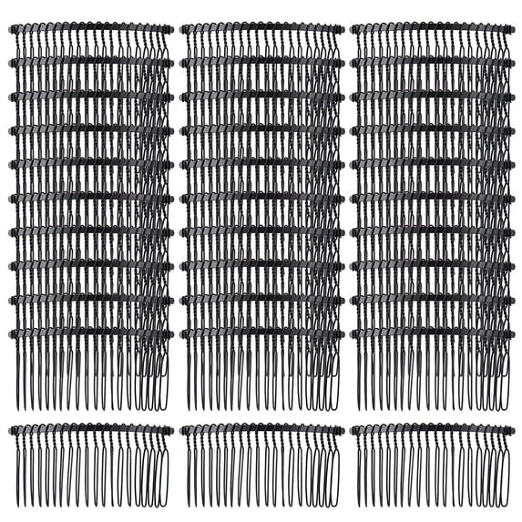 30 Pack Silver Metal Hair Side Combs Plain Slide Barrettes with 20 Teeth DIY Decorative French Headpieces Bun Holder Wire Comb Hair Clips Crafts Accessories for Women Girls Wedding Brides Veil