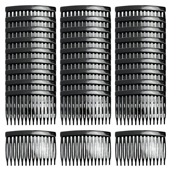 30 Pack Small Clear White Plastic Hair Side Combs Slide Bun Holder with 14 Teeth DIY Headpieces Thin Fine Hair Clips Grips French Twist Barrettes Accessories for Women Girls Wedding Brides Veil