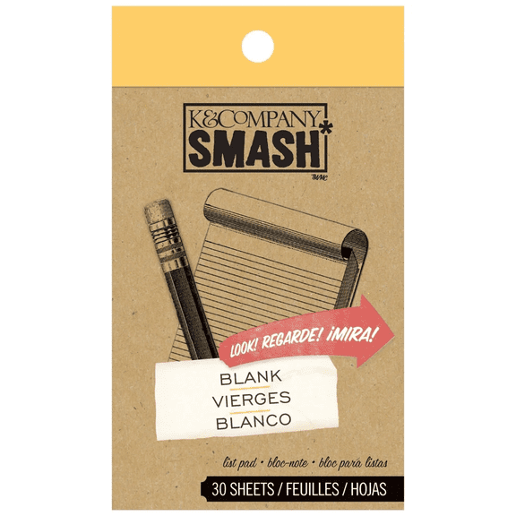 30 Pack Smash Blank Pad, Acid Free Sheets for Sketching, Journaling, Note Taking, Scrapbooking, Compact, Portable Size for Artists, Students, Creators, No Yellowing, Durable White Paper