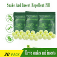 30 Pack Snake Away Oils For Yard，Powerful Pet Safe Balls for Lawn