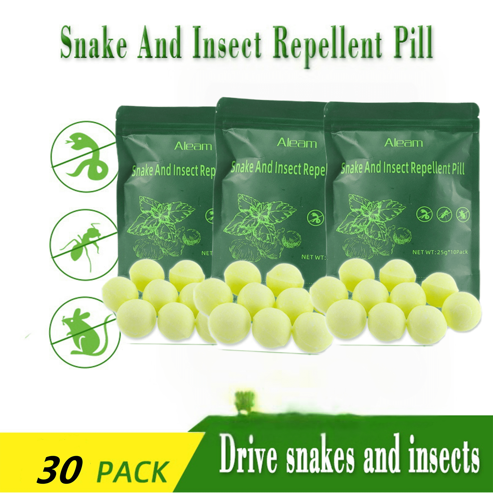 30 Pack Snake Repellentes for Yard Powerful, Snake Away Repellentes for