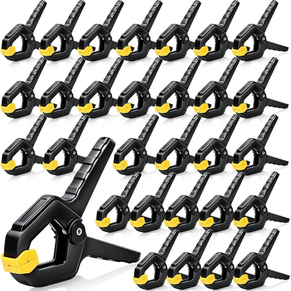 30 Pack Spring Clamps, Backdrop Clips, Balloon Arch Clips, Wood Clamps for Woodworking 3.5 inch Heavy Duty Clip Plastic Spring Clip Small Clamp for Backdrop Stand, Crafts, Tarp, Hanging, Pool Cover