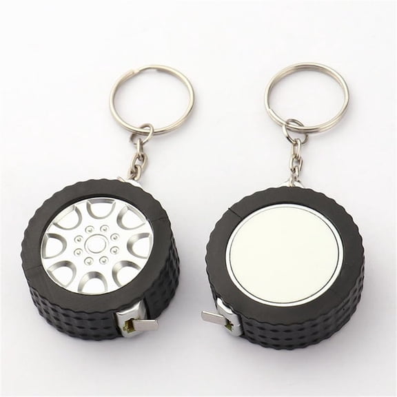 30 Pack Sublimation Blank Keyring Measuring Tape Sewing Measure 1M/39.3 Inch Long with Keychains