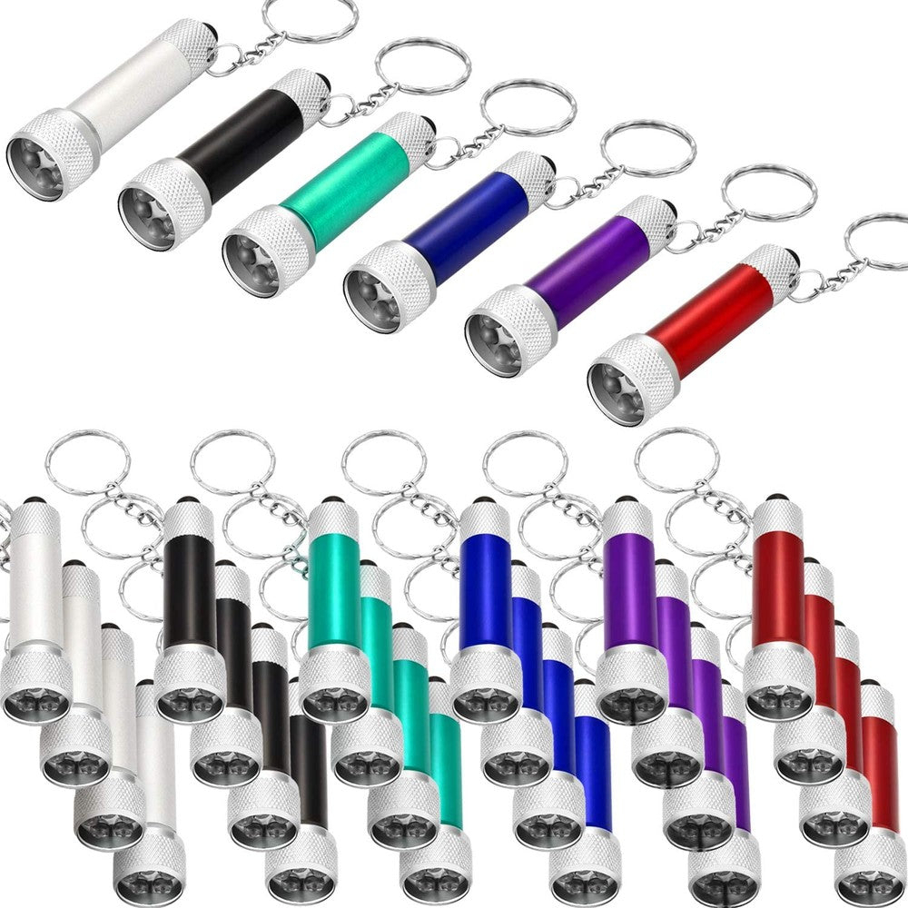 30 Pack Super Bright 3 LED Flashlight Keychains