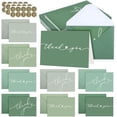 thumbnail image 1 of 30 Pack Thank You Cards with Envelopes and Stickers 3.5 x 5 Inch Blank Note Card Kraft Envelopes for Business Weddings Bridal Gift Baby Shower Graduation(Green Tones), 1 of 6