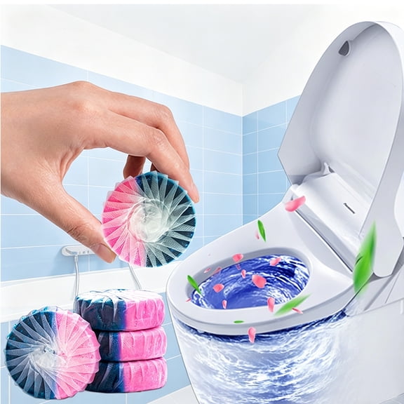 30 Pack Toilet Bowl Cleaner Blocks, Dual-Action Toilet Cleaning Tablets, Fresh Scent Deodorizing Toilet Tank Cleaner