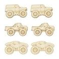 thumbnail image 1 of 30 Pack Unfinished Wood Monster Truck Cutouts Crafts Truck Party Game Favors Vehicles to Paint Wooden Truck Hanging Ornaments DIY Gift Tags for Home Party Decoration Craft Project, 1 of 5