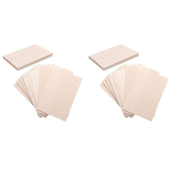 30 Pack Unfinished Wood Sheets, Thin Board for House Aircraft Ship Boat Arts and Crafts,DIY Ornaments