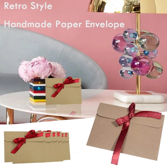 30 Pack Vintage Recycled Kraft Blank Paper Envelopes Handmade Letter Bag For Office Stationery Daily Correspondence