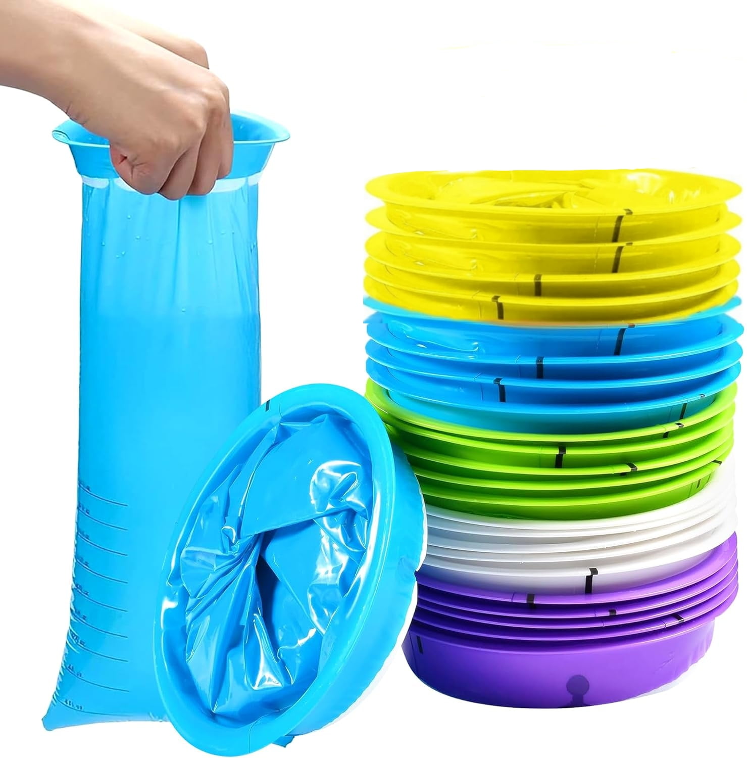 30 Pack Vomit Bags, Kvago 1000ml Emesis Bags Disposable Barf Bags, Leak