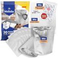 thumbnail image 1 of 30 Wallaby Stand Up Mylar Bags with Zipper - Bundle - 1 Gallon (7.5 Mil) with 30 400cc Oxygen Absorbers, 30 Labels - Heat Sealable, Food Safe, Long Term Food Storage & Survival - Silver, 1 of 7