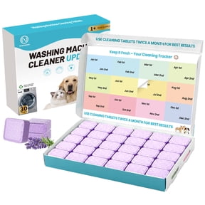 30 Pack Washer Cleaner Tablets,Specially Formulated for Pet Households, Safe for HE Washers, Works on All Front Load & Top Load Machines, Eliminates Stubborn Pet Odors and Dissolves Built-Up Pet Hair