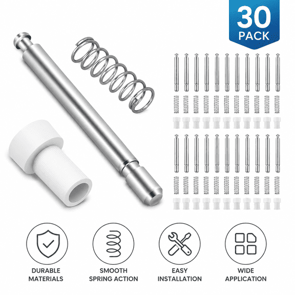 30 Pack Window Screen Plunger Latches, M4x57mm Spring Loaded Plunger Pins Hardware for Crib Window Screen Repair