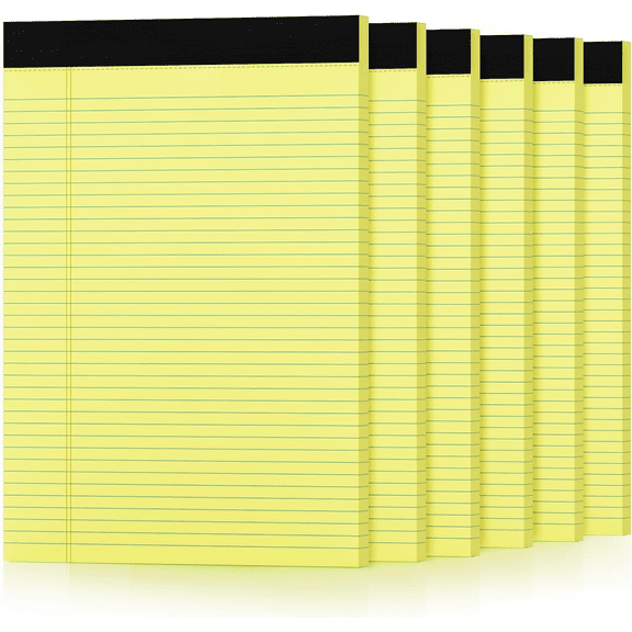 30 Pack Yellow Legal Pads 8.5 x 11 College Ruled Lined Writing Note Pads 8.5 x 11