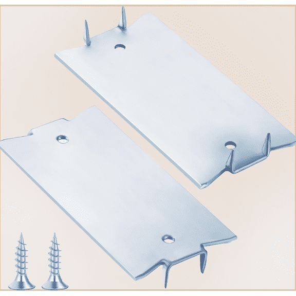 30-Pack Zinc Plates, 1.5 x 3 Inch 16-Gauge Steel Wire Protector Plates with Pointed Prongs for Wood Studs Wiring and Plumbing