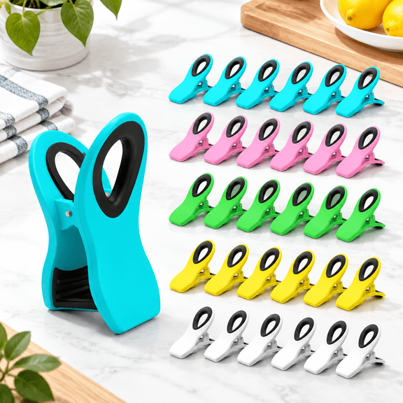 30 Pack-mr-2 Multicolor Magnetic Food Bag Clips For Home Office Organization