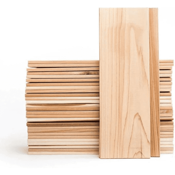 30 Pack of Large 5" x 15" Western Red Cedar Grilling Planks for Salmon