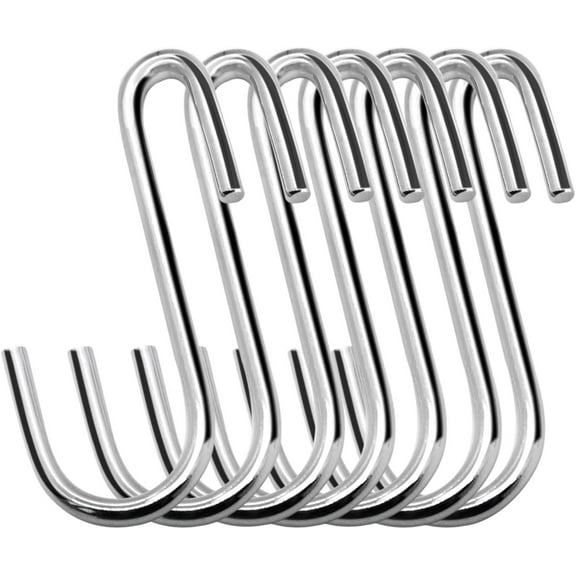 30 PackHeavy Duty S Hooks Pan Pot Holder Rack Hooks Hanging Hangers S Shaped Hooks for Kitchenware Pots Utensils Clothes Bags Towels Plants