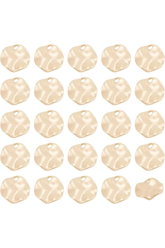 30 Packs 18K Gold Plated Lotus Leaf Charms Pendants for DIY Necklace Bracelet Earring Jewelry Making Crafts 10mm for DIY