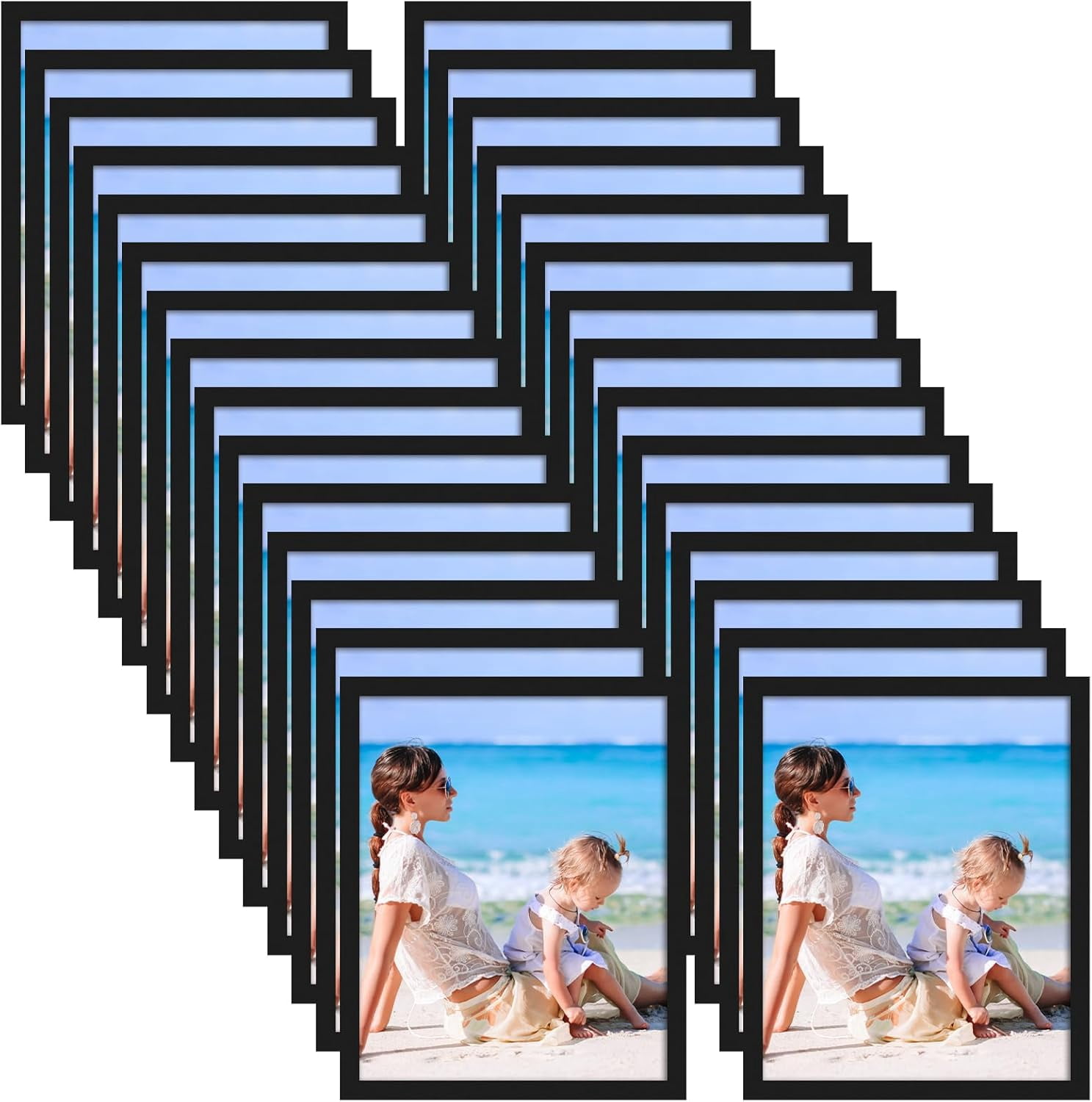12 Pcs Magnetic Picture Frames For Refrigerator - 6.3x4.8 Inch Boho Style Photo Frames, Morandi Colors For Locker, Home