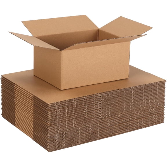 30 Packs Small Shipping Boxes 8x6x4 Inches, Brown Corrugated Cardboard Box for Shipping, Packing, Business, DIY