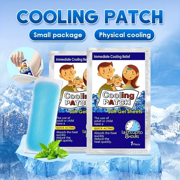 30 Packs Summer Cold Compress Patch, Best Choice For Body Cooling, Individually Wrapped - Hygiene, Heat Dissipation Pads, Essential For Home And Outdoors