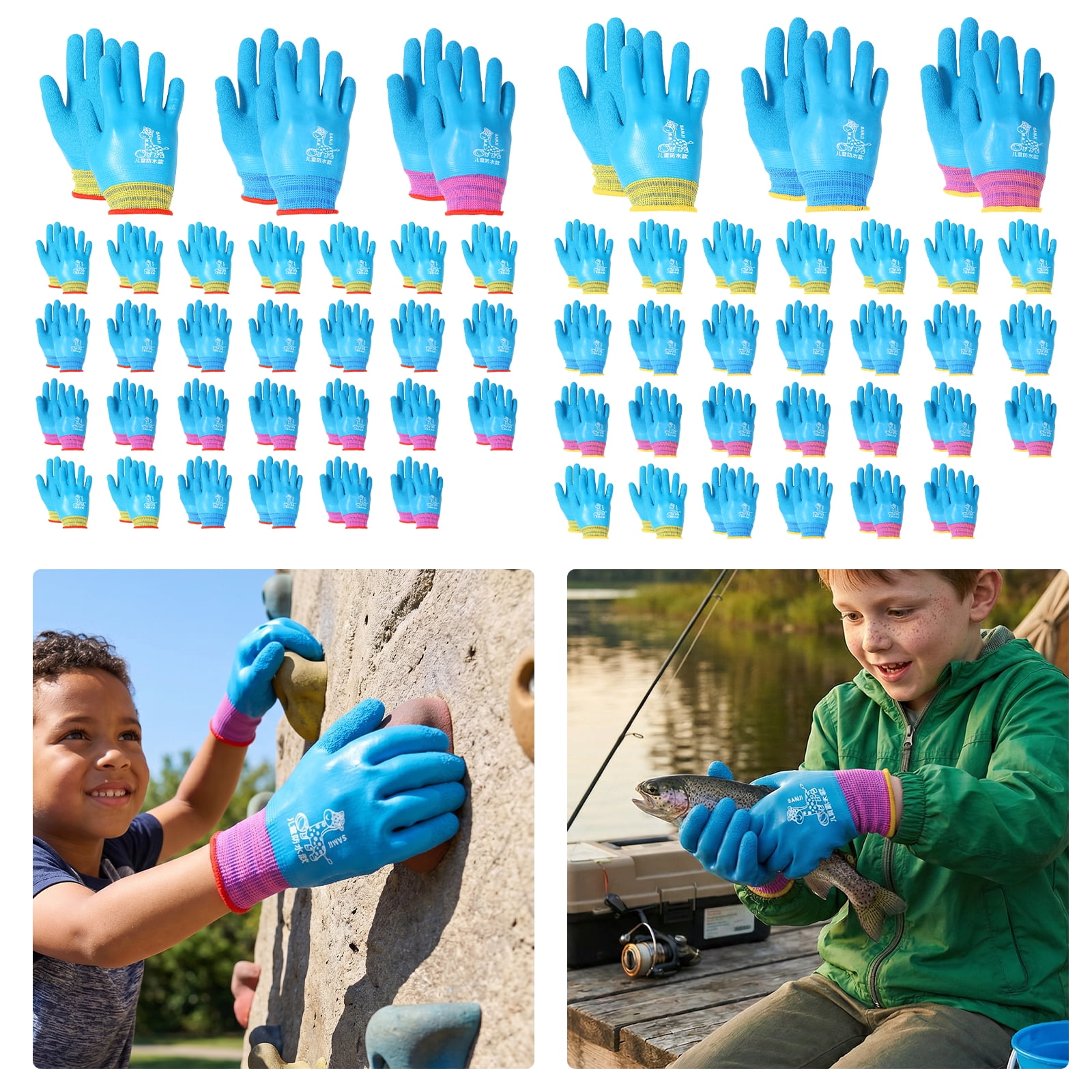 30 Pair Kids Cut Resistant Gloves Anti Cut Safety Glove for Fishing Cooking Whittling Wood Carving DIY Daily Protection (S)