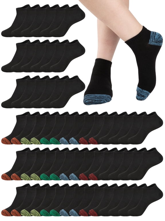 30 Pairs Ankle Socks Bulk for Women Low Cut Breathable & Lightweight Fit Athletic Socks for Women Size 9-11