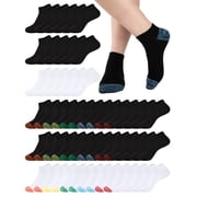COOPLUS 30 Pairs Ankle Socks Bulk for Women Low Cut Breathable & Lightweight Fit Athletic Socks for Women Size 9-11