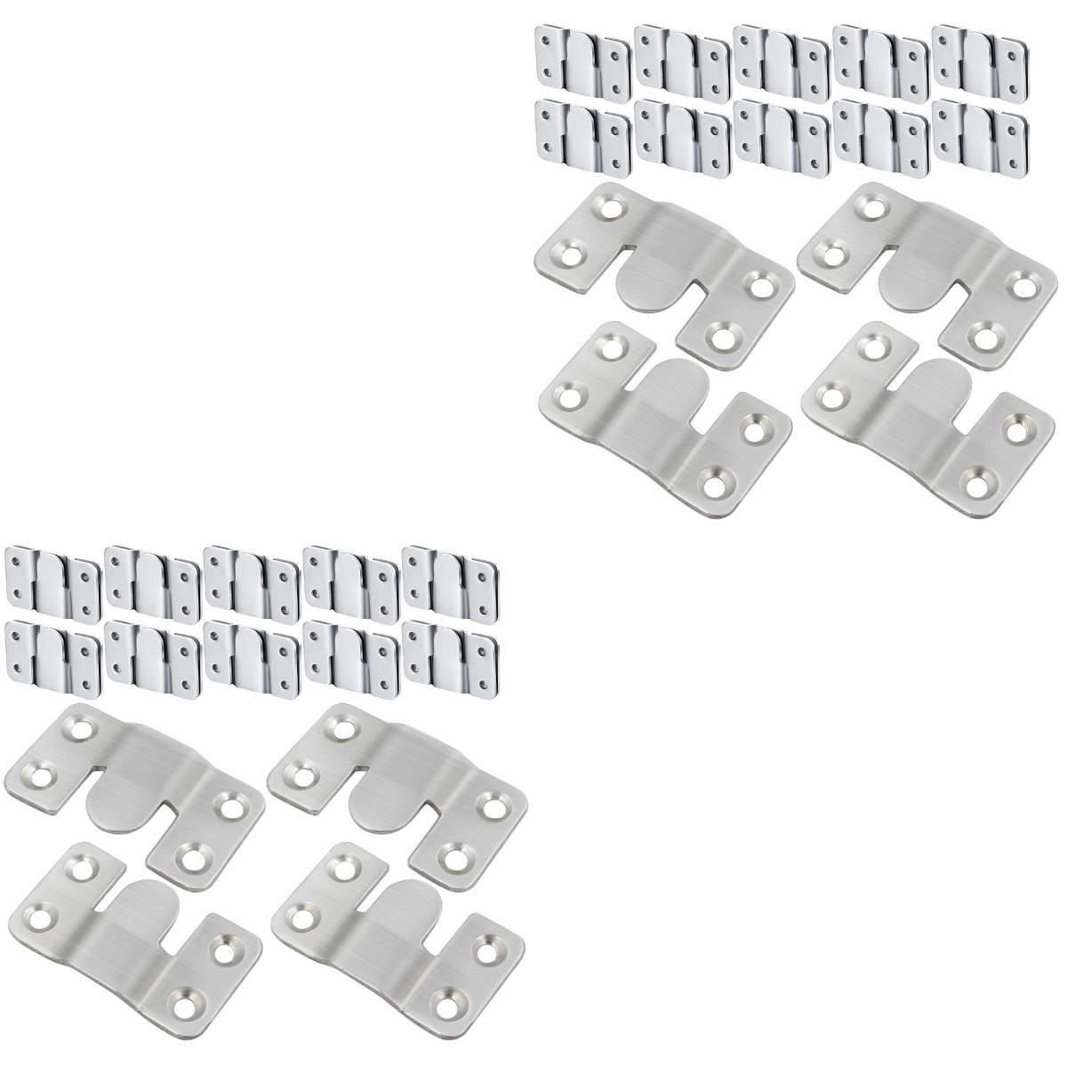 30 Pairs Frame Hanger Keyhole Hangers Mirror Mounting Clips Hanging Hooks for Picture Frames