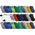 thumbnail image 1 of 30 Pairs Low Cut Ankle Socks for Women Girls Boys Men, Bulk Pack, Fun Cute, Patterned Colorful Soft (30 Pairs Assorted (Boys)), 1 of 5