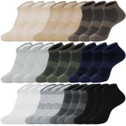 Sophproton 30 Pairs Mens Ankle Socks Athletic Sport Low Cut Ankle Socks Moisture Wicking Running Socks for Men