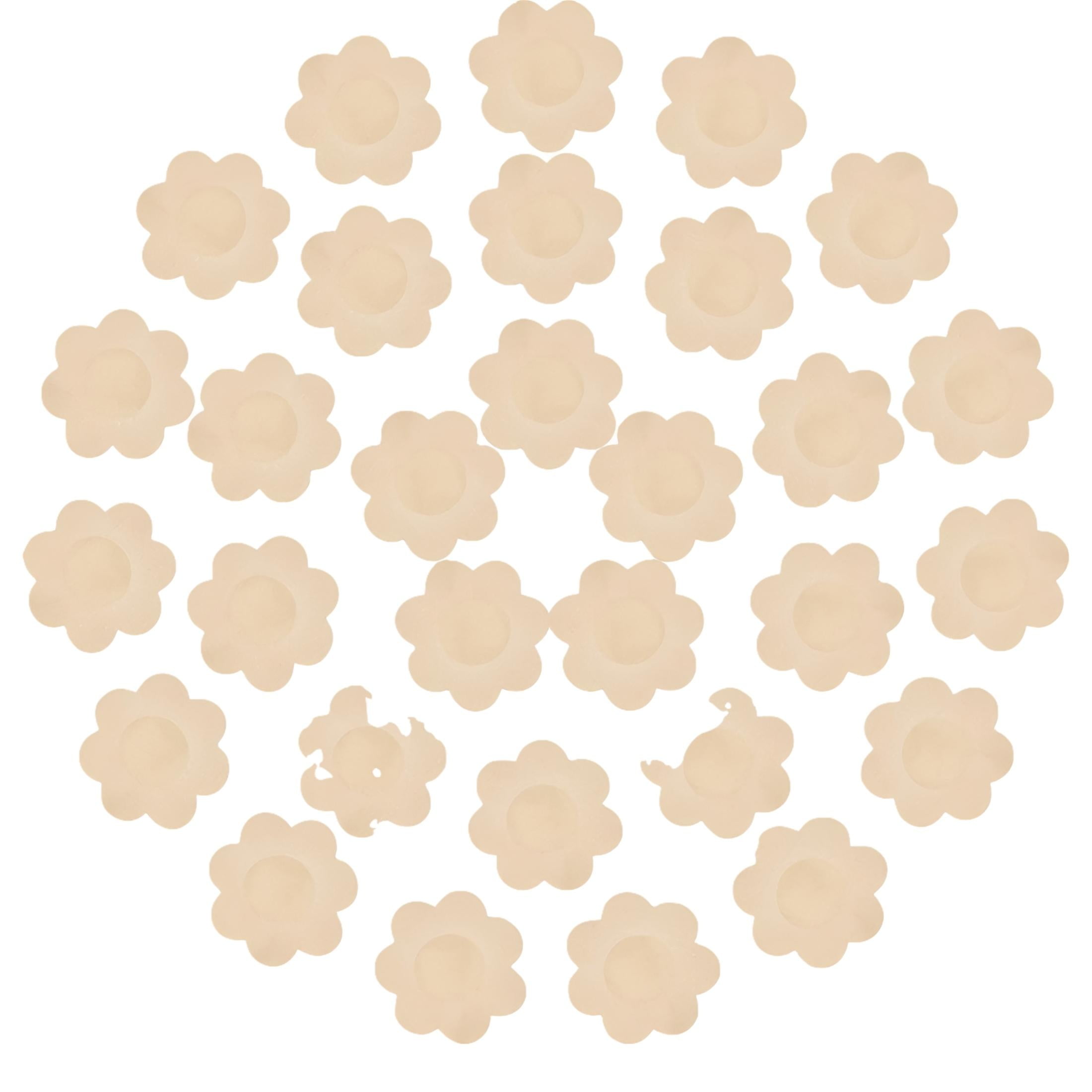 30 Pairs Nipple Covers Disposable, Breast Pasties Comfortable \u0026 Sexy, Adhesive Satin Petals Pasties for Women