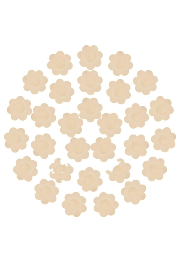 30 Pairs Nipple Covers Disposable, Breast Pasties Comfortable & Sexy, Adhesive Satin Petals Pasties for Women