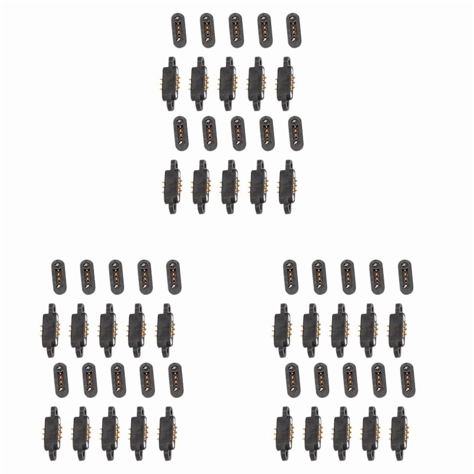 30 Pairs Spring Loaded Magnetic Pogo Pin Connector 3 Positions Magnets ...