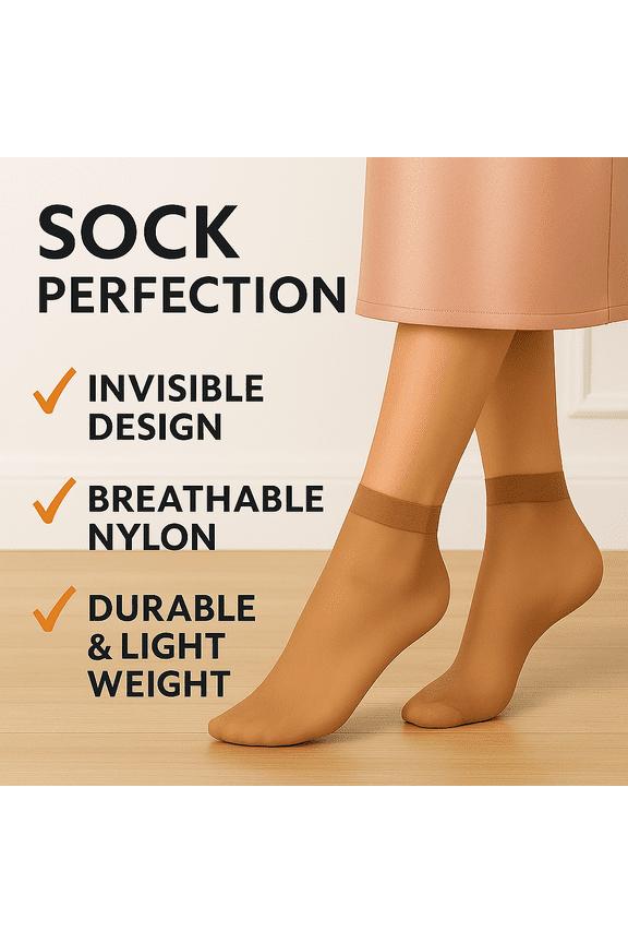 30 Pairs Women’s Sheer Ankle Socks Ultra Thin Nylon Invisible No Show Dress Socks - Bronze