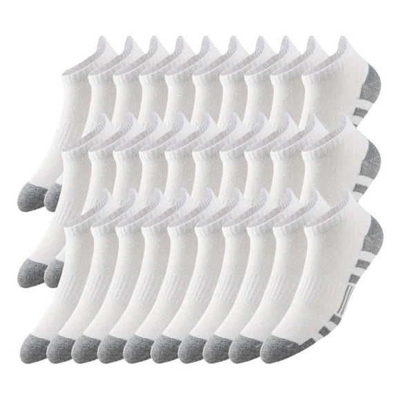 30 Pairs of Men'S Socks with Earholes, Slim Waist, And Short Length for Running And Fitness Sports