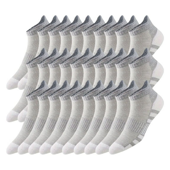 30 Pairs of Men'S Socks with Earholes, Slim Waist, And Short Length for Running And Fitness Sports