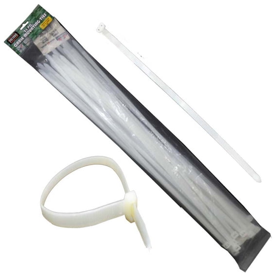 30 Pc. Cable Mounting Ties - 30" (Polypro: TZ8630W-25)