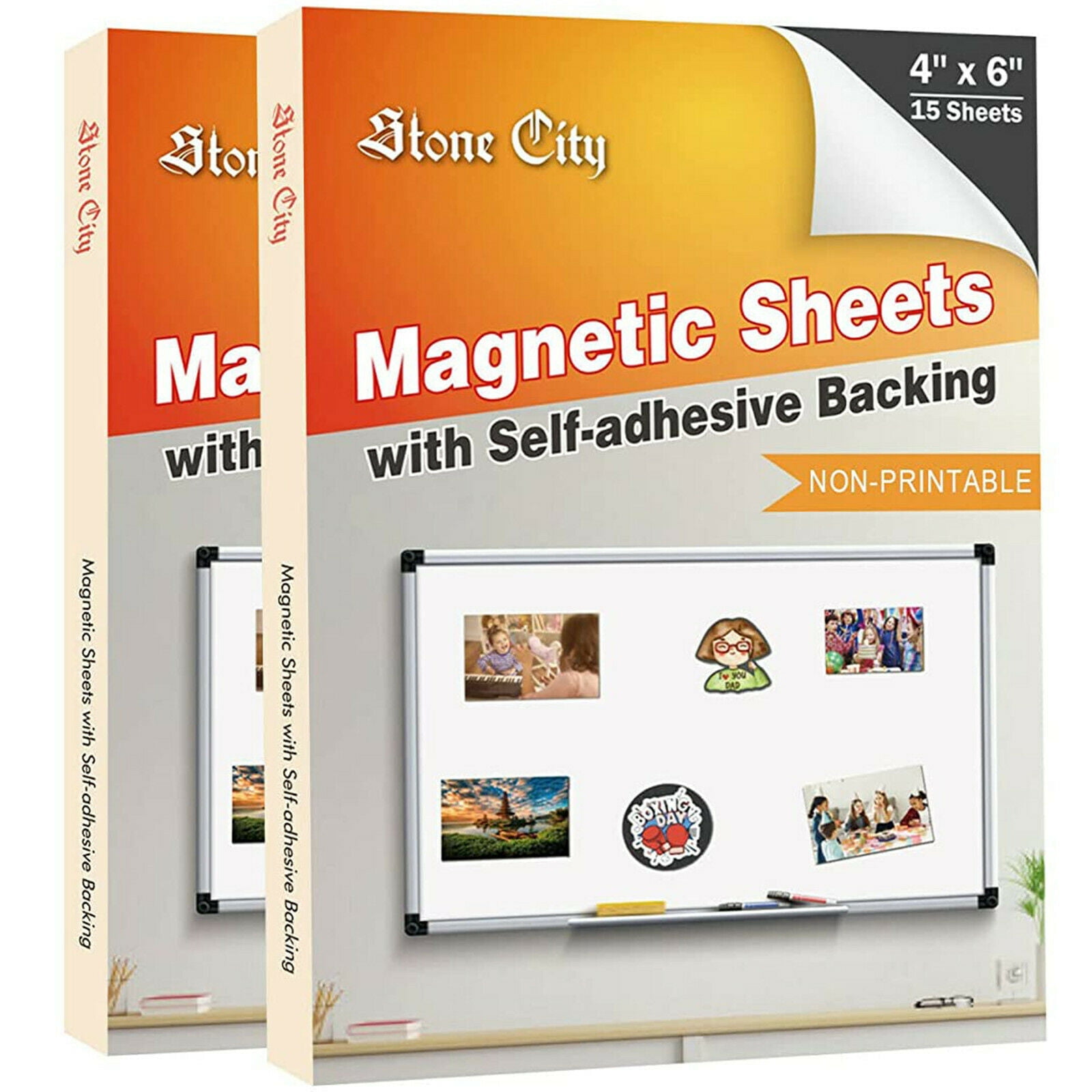 Magnetic Sheets with Adhesive Backing - 5 PCs Each 8 x 10 - Flexible  Magnetic Paper with Strong Self Adhesive - Sticky Magnet Sheets for Photo  and