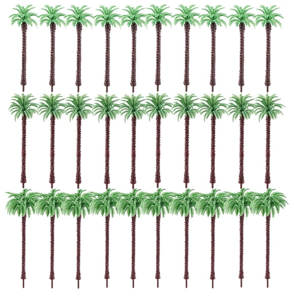 30 Pcs 1:100 1:150 1:200 Sand Table Model Plastic Coconut Trees Green Made Of Plastic