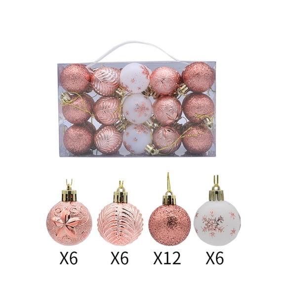 30 Pcs 1.57 Inch Christmas Balls Ornaments Set, Shatterproof Hanging Tree Decorations for Xmas Wreath Garland Holiday Party Display, Small Holiday Baubles for Indoor Outdoor Decorations