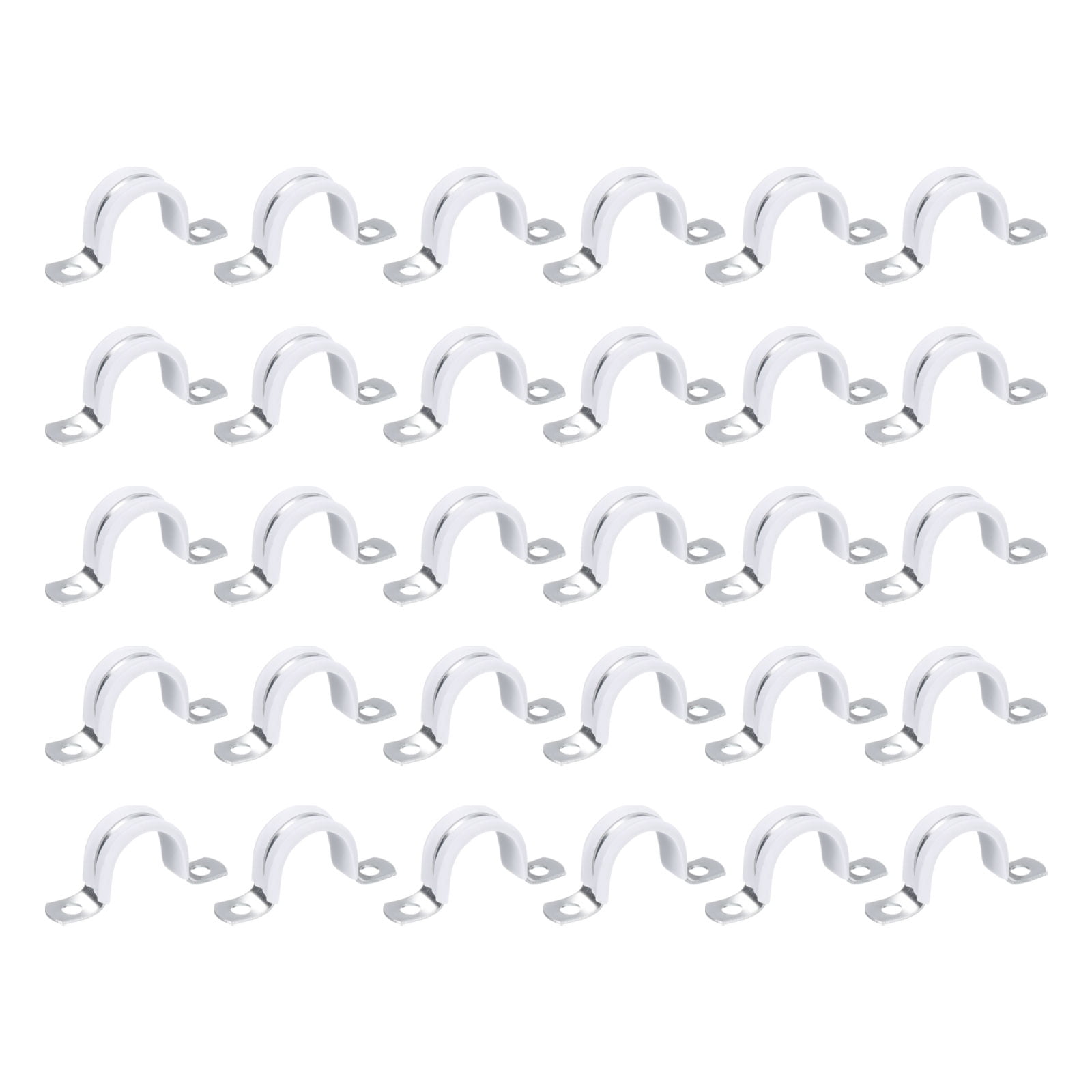30 Pcs 1 Inch Rigid Pipe Strap,  2 Holes U Bracket Cable Clamp Hanger