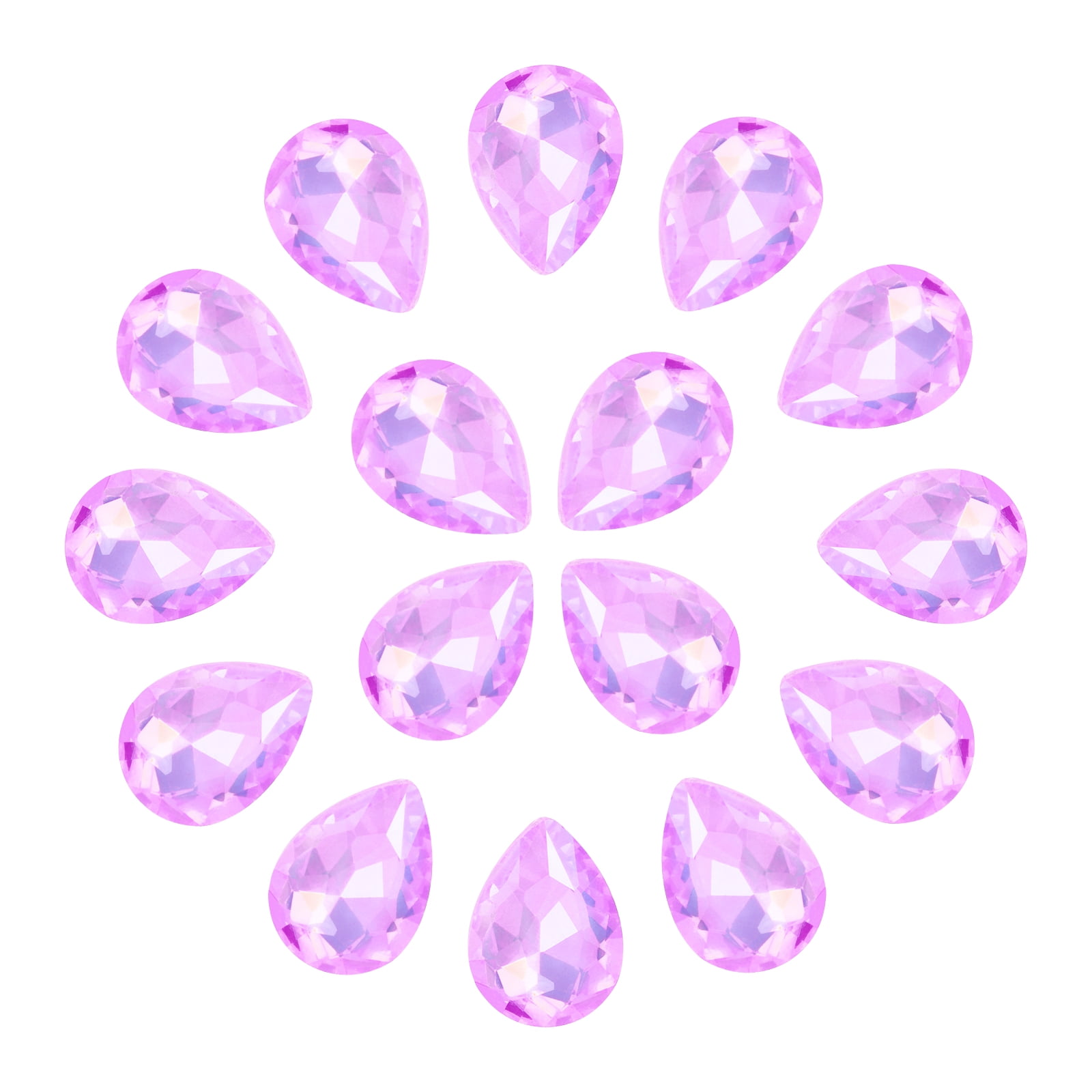 30 Pcs 10 x 14mm Teardrop Rhinestones Pointed Back Glass Rhinestone ...