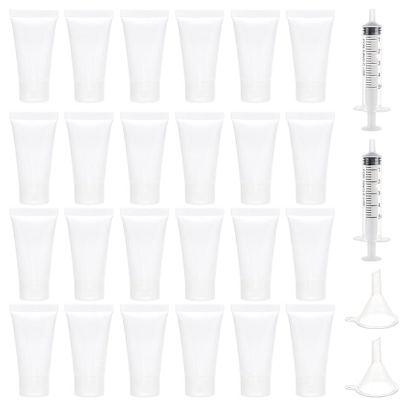 30 Pcs 15ml Empty Tubes Plastic Empty Lotion Tubes Plastic Refillable Soft Squeeze Bottles Makeup Sample Bottles Travel Size Containers