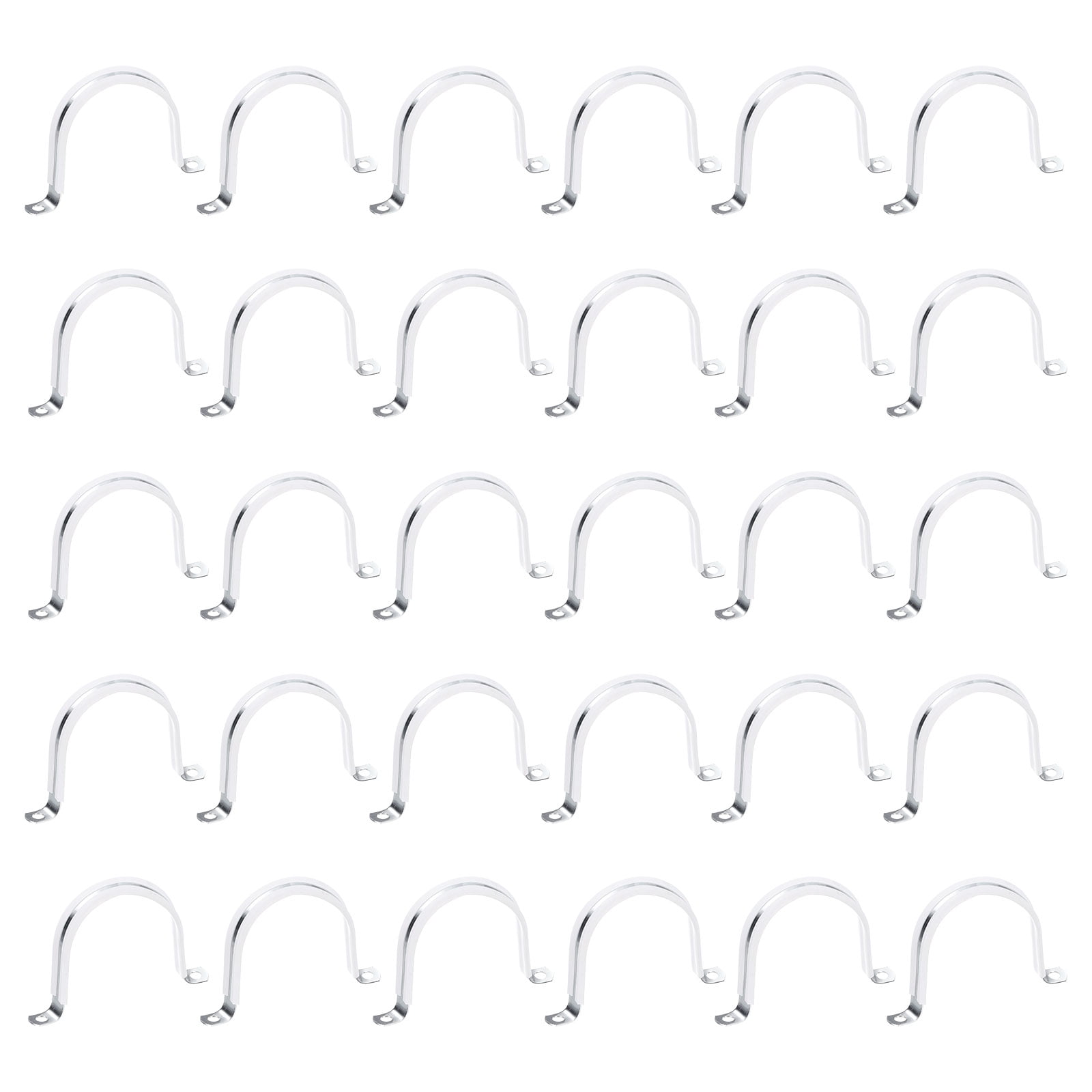 30 Pcs 2-15/16 Inch Rigid Pipe Strap,  2 Holes U Bracket Cable Clamp Hanger